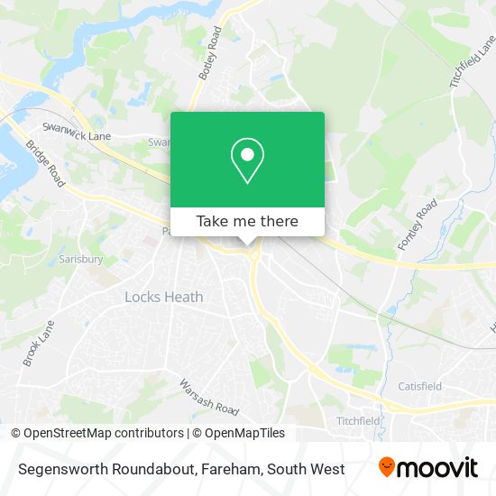 Segensworth Roundabout, Fareham map