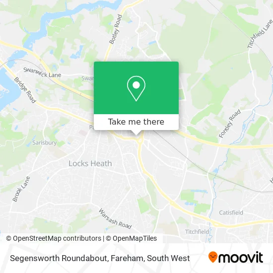 Segensworth Roundabout, Fareham map