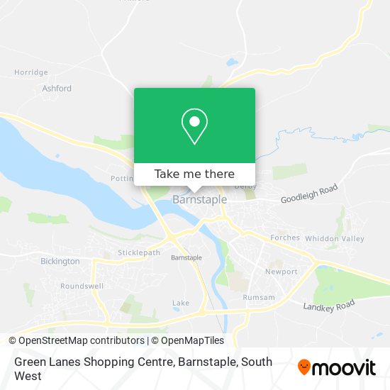 Green Lanes Devon Map How To Get To Green Lanes Shopping Centre, Barnstaple In North Devon By  Train Or Bus?