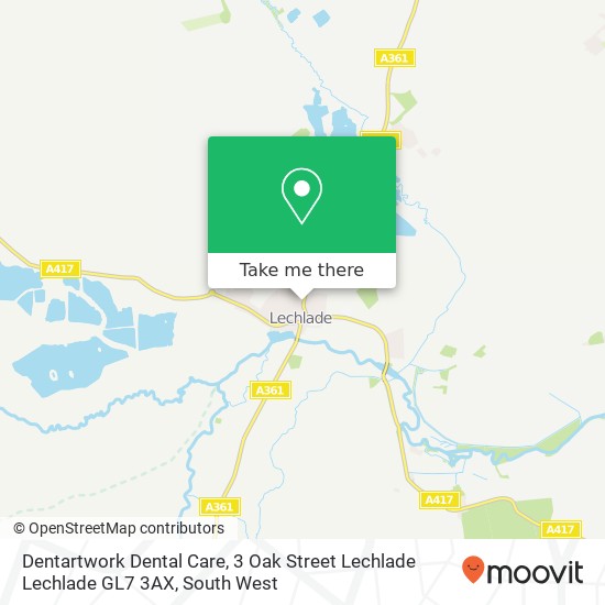 Dentartwork Dental Care, 3 Oak Street Lechlade Lechlade GL7 3AX map