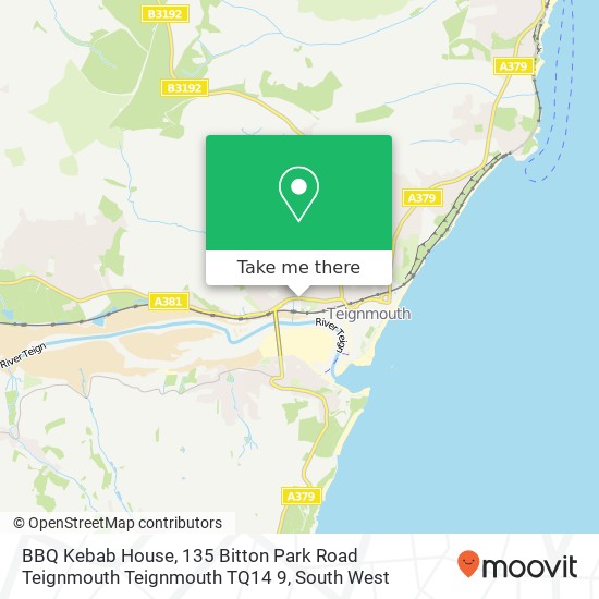 BBQ Kebab House, 135 Bitton Park Road Teignmouth Teignmouth TQ14 9 map