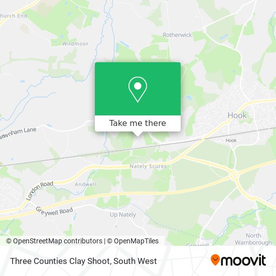 Three Counties Clay Shoot map