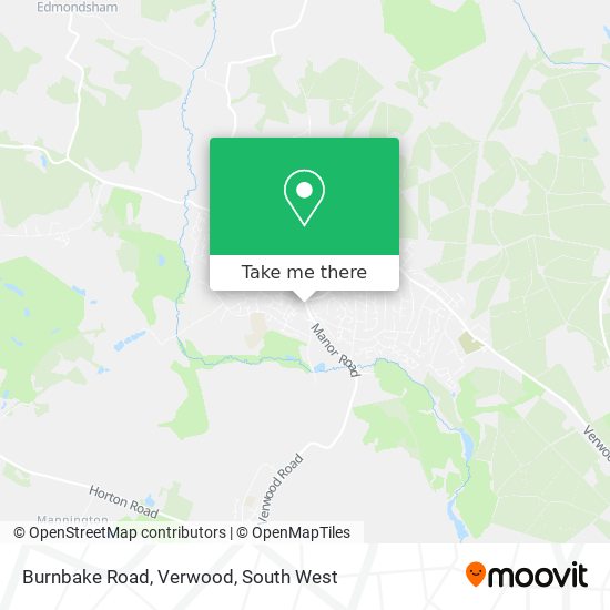 Burnbake Road, Verwood map