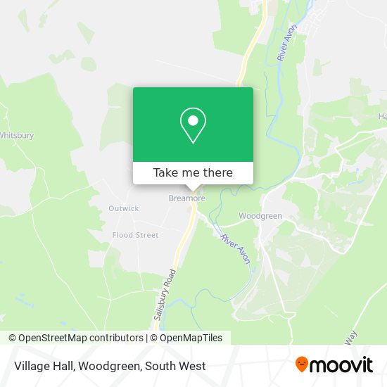Village Hall, Woodgreen map