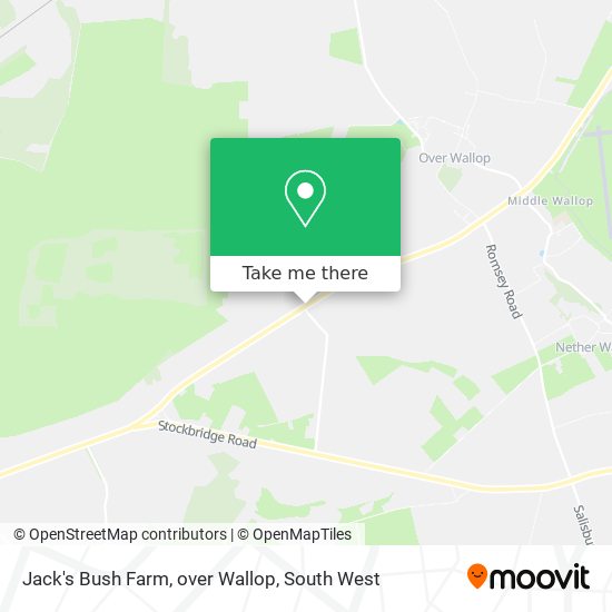 Jack's Bush Farm, over Wallop map