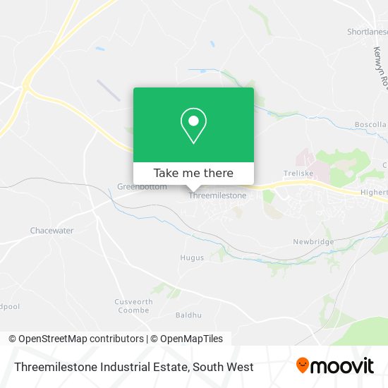 Threemilestone Industrial Estate map