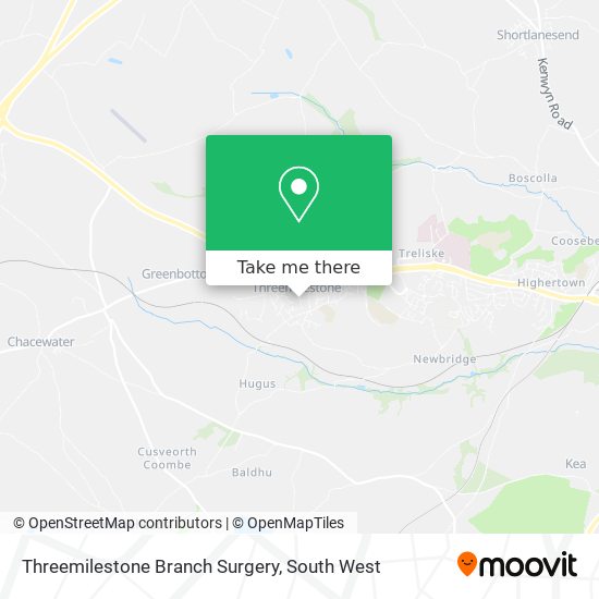 Threemilestone Branch Surgery map
