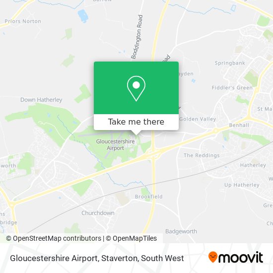 Gloucestershire Airport, Staverton map