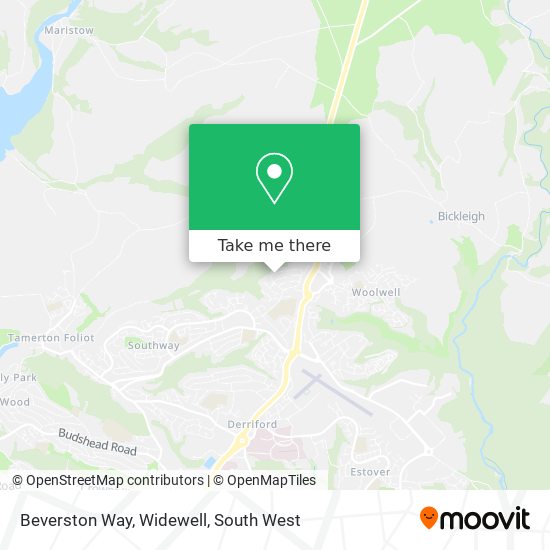 Beverston Way, Widewell map