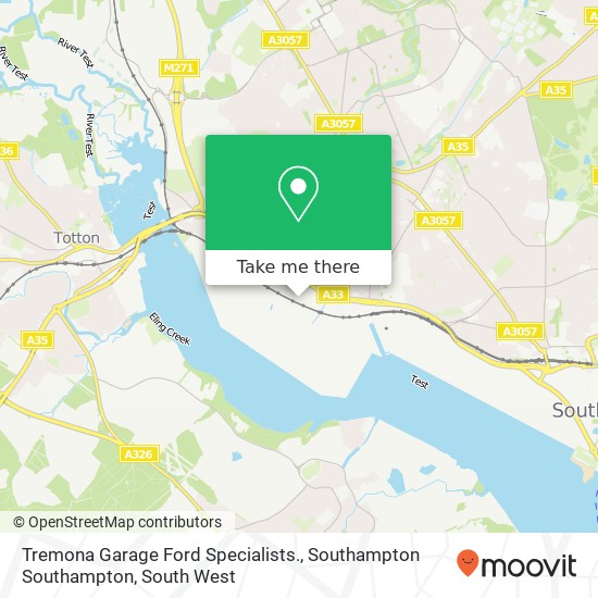 Tremona Garage Ford Specialists., Southampton Southampton map