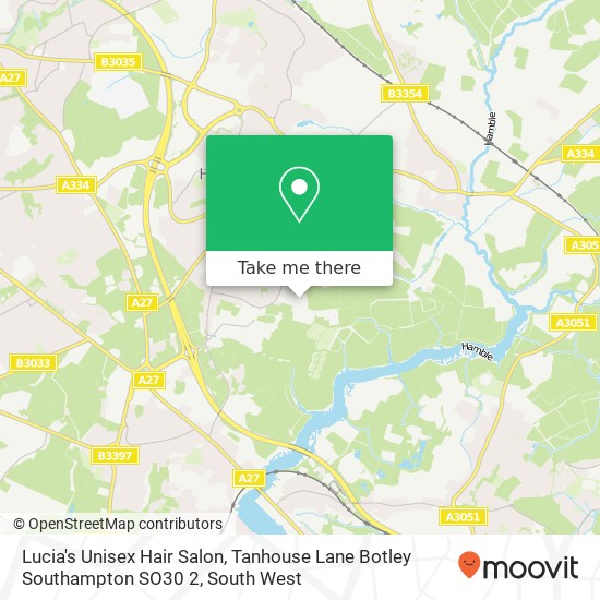 Lucia's Unisex Hair Salon, Tanhouse Lane Botley Southampton SO30 2 map