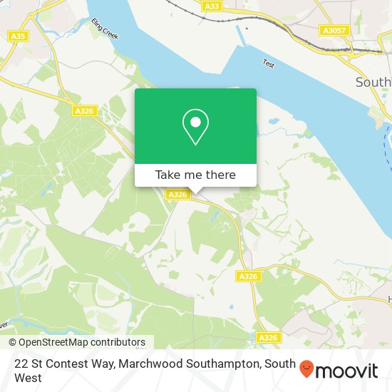 22 St Contest Way, Marchwood Southampton map
