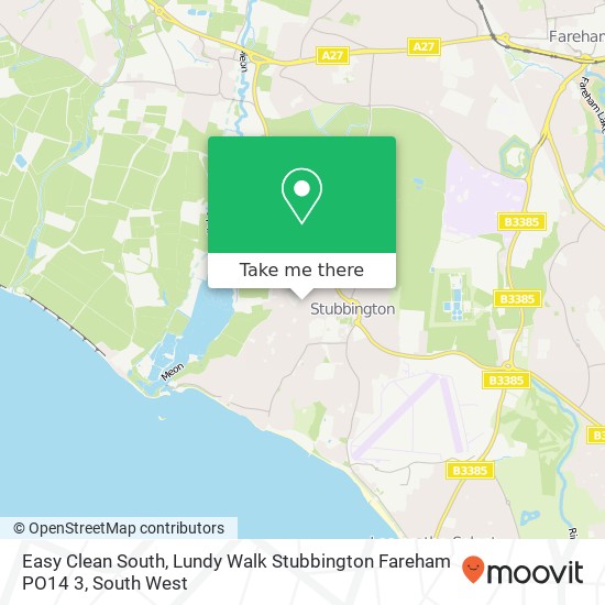 Easy Clean South, Lundy Walk Stubbington Fareham PO14 3 map