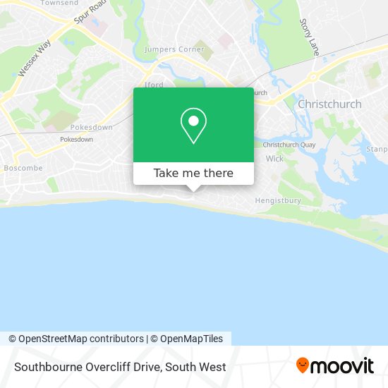 Southbourne Overcliff Drive map