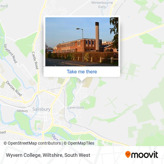 Wyvern College, Wiltshire map