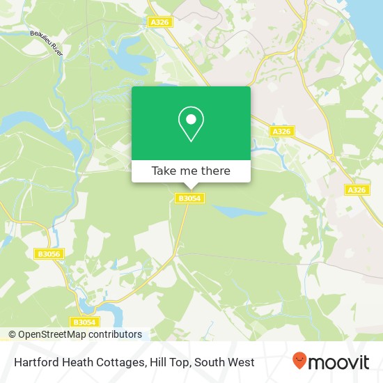 Hartford Heath Cottages, Hill Top map