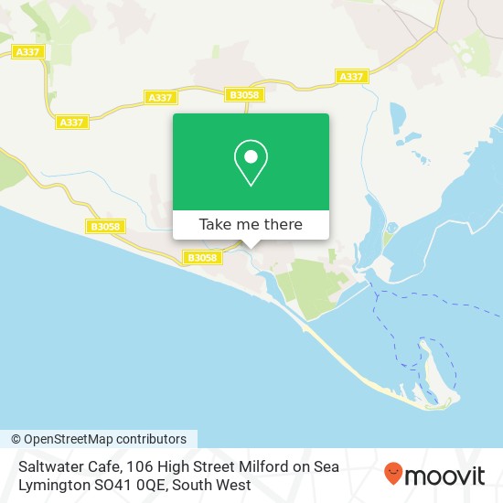 Saltwater Cafe, 106 High Street Milford on Sea Lymington SO41 0QE map