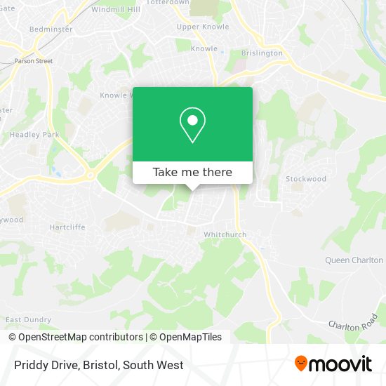 Priddy Drive, Bristol map