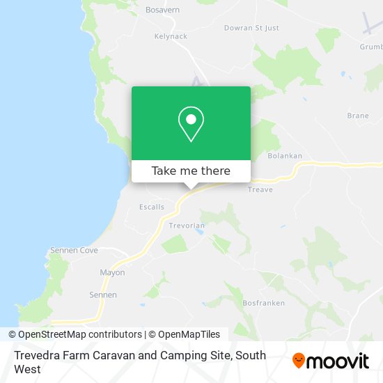 Trevedra Farm Caravan and Camping Site map