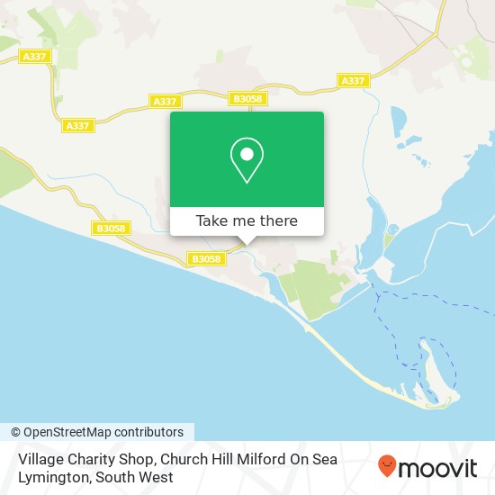 Village Charity Shop, Church Hill Milford On Sea Lymington map