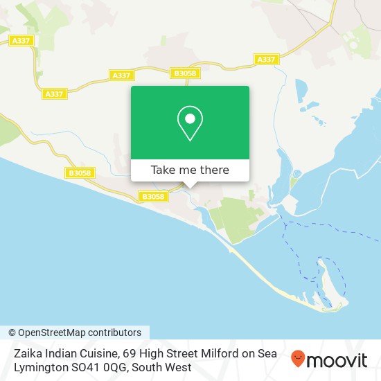 Zaika Indian Cuisine, 69 High Street Milford on Sea Lymington SO41 0QG map