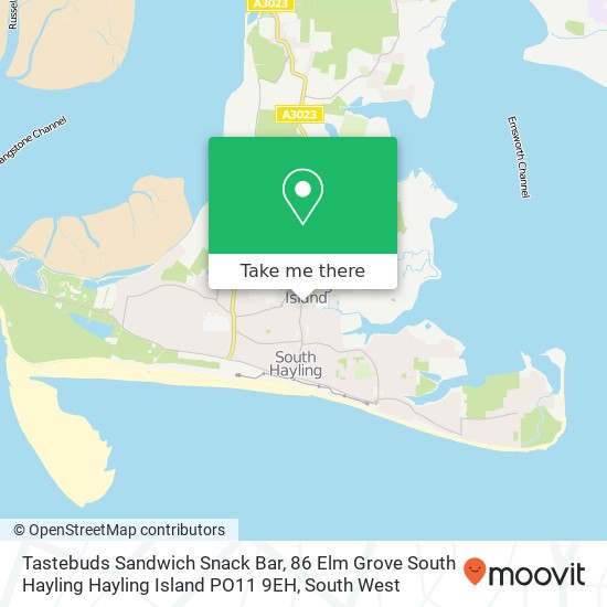 Tastebuds Sandwich Snack Bar, 86 Elm Grove South Hayling Hayling Island PO11 9EH map