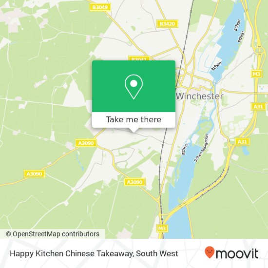 Happy Kitchen Chinese Takeaway, 7 Wavell Way Winchester Winchester SO22 4 map