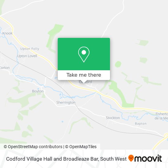 Codford Village Hall and Broadleaze Bar map