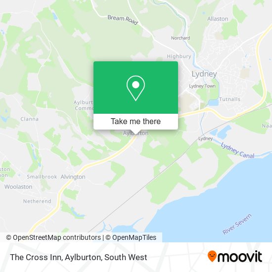 The Cross Inn, Aylburton map