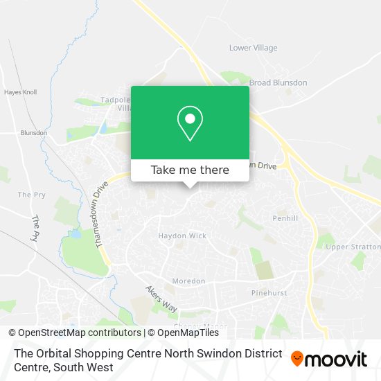 The Orbital Shopping Centre North Swindon District Centre map
