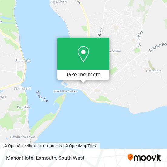 Manor Hotel Exmouth map