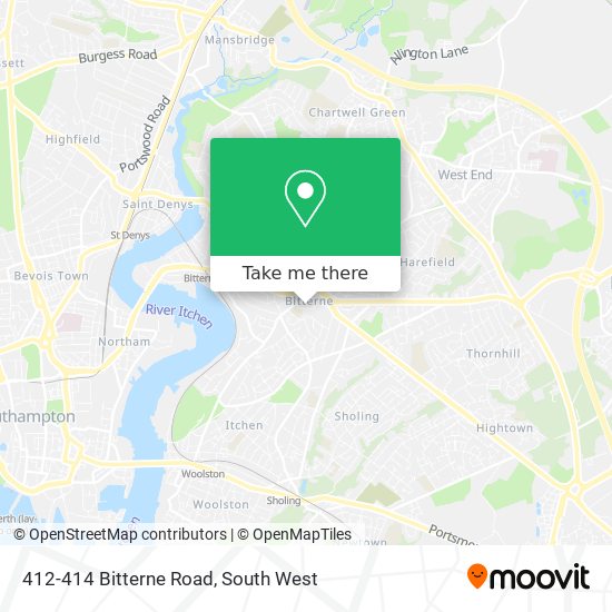 412-414 Bitterne Road map
