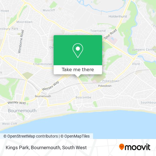 Kings Park, Bournemouth map