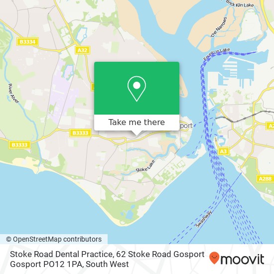 Stoke Road Dental Practice, 62 Stoke Road Gosport Gosport PO12 1PA map