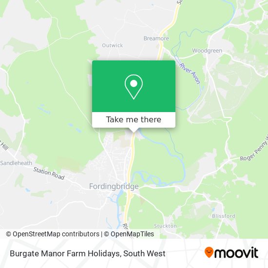 Burgate Manor Farm Holidays map