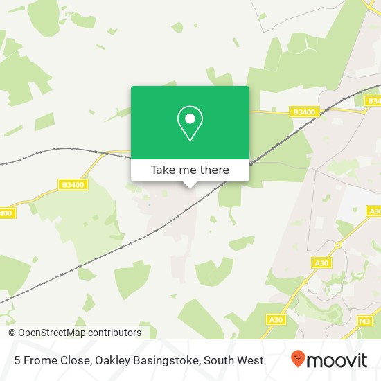 5 Frome Close, Oakley Basingstoke map