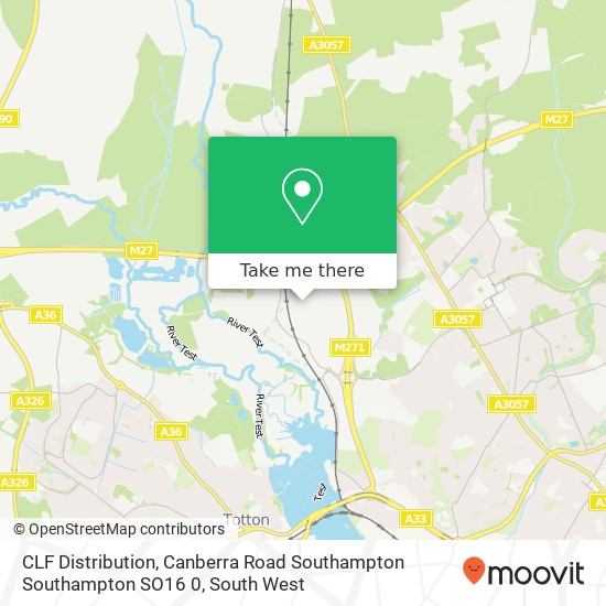 CLF Distribution, Canberra Road Southampton Southampton SO16 0 map