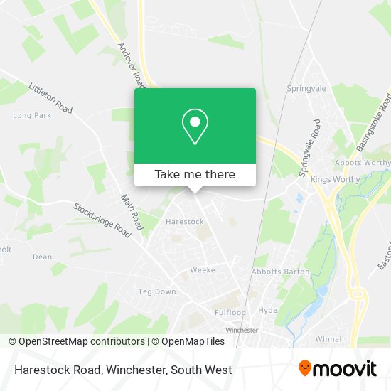Harestock Road, Winchester map