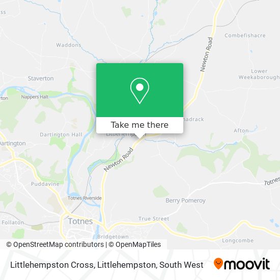 Littlehempston Cross, Littlehempston map