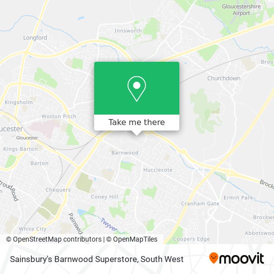 Sainsbury's Barnwood Superstore map