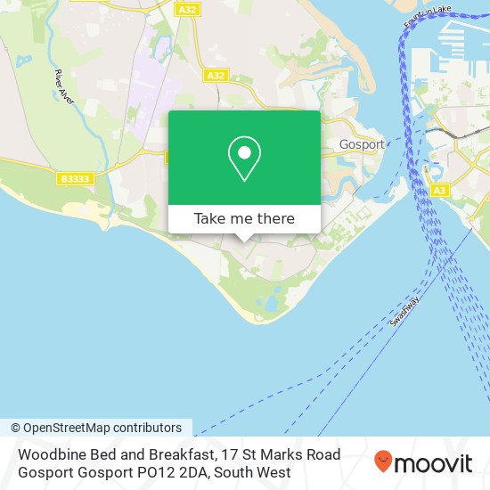 Woodbine Bed and Breakfast, 17 St Marks Road Gosport Gosport PO12 2DA map
