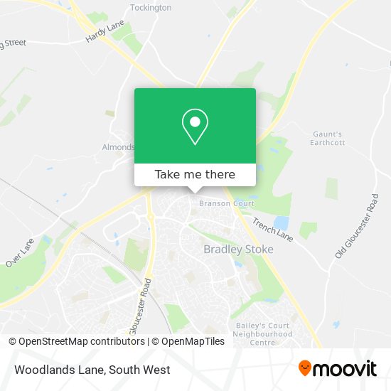 Woodlands Lane map
