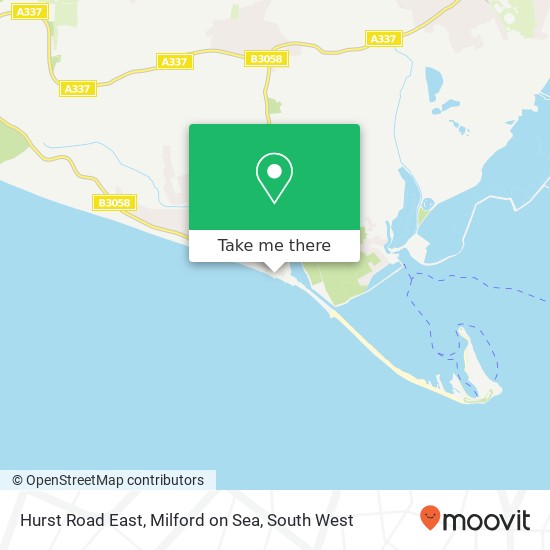 Hurst Road East, Milford on Sea map