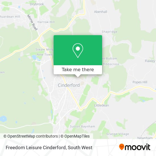Freedom Leisure Cinderford map