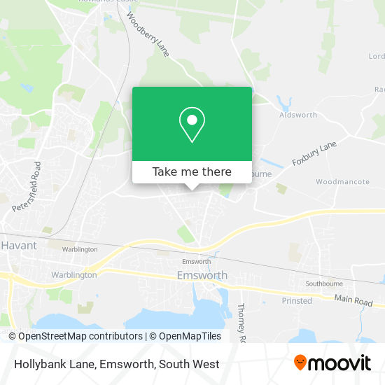 Hollybank Lane, Emsworth map
