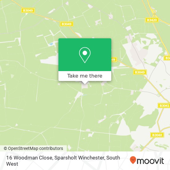 16 Woodman Close, Sparsholt Winchester map