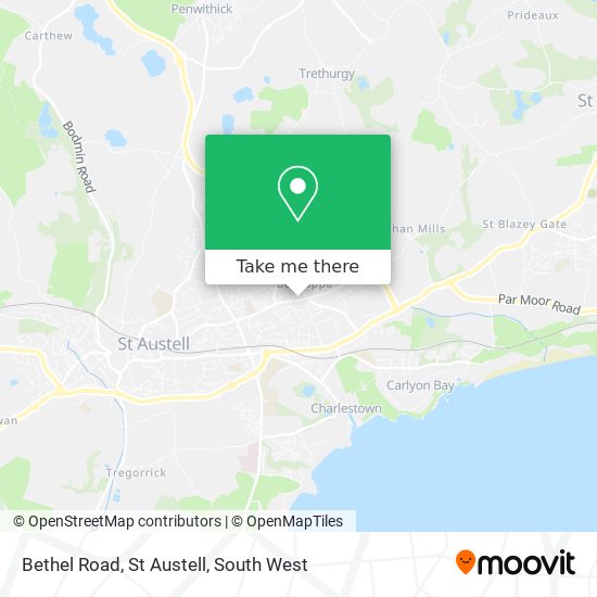 Bethel Road, St Austell map