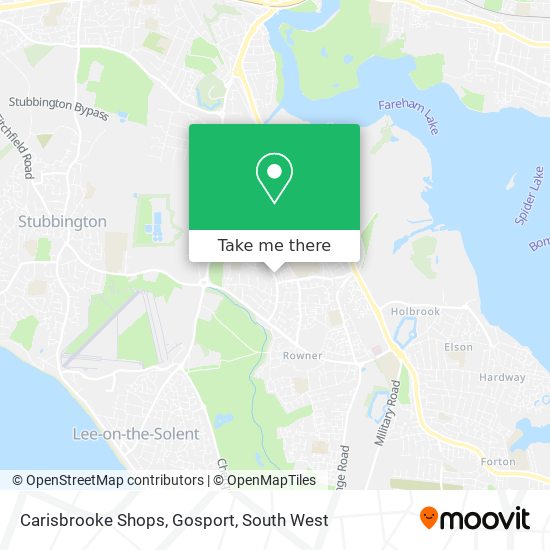 Carisbrooke Shops, Gosport map