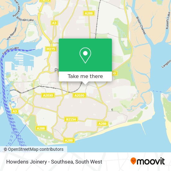 Howdens Joinery - Southsea map