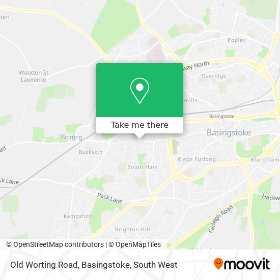 Old Worting Road, Basingstoke map